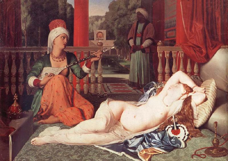 Jean Auguste Dominique Ingres Odalisque with a Slave oil painting picture